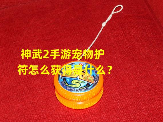 神武2手游宠物护符怎么获得是什么？