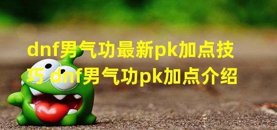 dnf男气功最新pk加点技巧 dnf男气功pk加点介绍