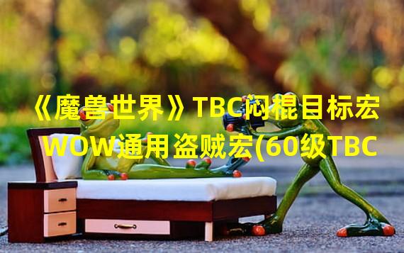 《魔兽世界》TBC闷棍目标宏 WOW通用盗贼宏(60级TBC