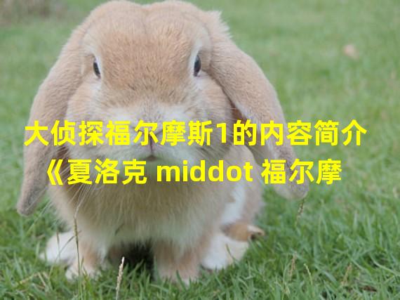 大侦探福尔摩斯1的内容简介  《夏洛克 middot 福尔摩斯:第一